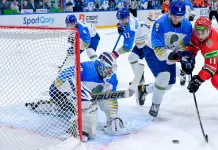 Три очка Михайлиса помогли сборной Казахстана одолеть команду «Звезды и ВХЛ» на КПК-2023