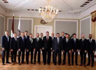 Сборная Латвии побывала на приеме у президента страны