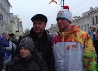 КХЛ: Белорусский вратарь принял участие в эстафете олимпийского огня