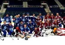 На Минск-Арене состоялся матч между хоккейными командами фан-клуба «BYzone» и фан-клубом ХК «Динамо Рига»