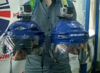 «Юность» – «Металлург»: Хоккеисты жлобинского клуба играли с камерами Go Pro на шлемах