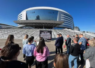 Минское «Динамо» почтило память хоккеистов «Локомотива», которые погибли в авиакатастрофе в 2011 году