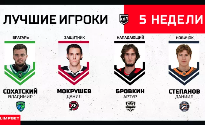 Лучшим новичком 5-й недели ВХЛ стал белорусский хоккеист