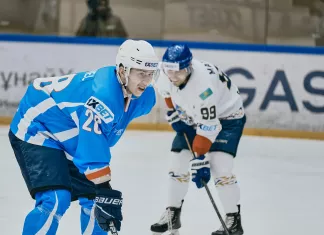 Александр Щемель забросил свою первую шайбу в чемпионате Казахстана