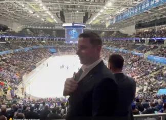 Видео: Радость главы ФХБ и гендиректора минского «Динамо» после шайбы «зубров»
