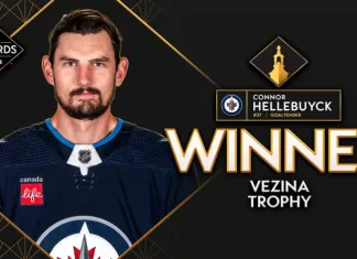 Вратарь «Виннипега» Хеллибак получил «Везина Трофи» – награду лучшего вратаря сезона НХЛ