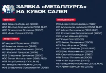 «Металлург» определился с заявкой на Кубок Салея-2024