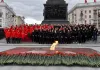 Хоккеисты сборных Беларуси и России возложили цветы к монументу Победы
