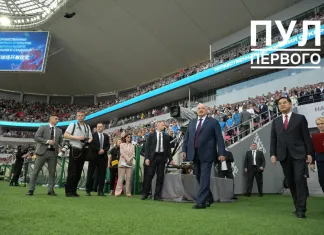 Александр Лукашенко упомянул хоккей при открытии Национального футбольного стадиона