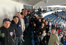 Хоккеисты «Славутича» посетили матч между минским «Динамо» и «Трактором»
