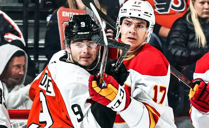 Егор Шарангович не смог забить Алексею Колосову, «Калгари» одолел «Филадельфию»