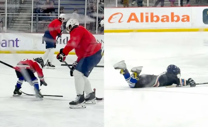 Протас и другие игроки «Вашингтона» наблюдали, как сыновья Овечкина повторяют культовые празднования отца