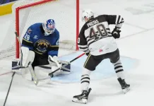 АХЛ. Илья Протас набрал 6 очков и был признан первой звездой матча. Колосов пропустил 6 шайб, Колячонок и Кузьмин не попали в заявки — статистика белорусов 5 апреля