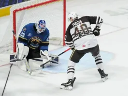 АХЛ. Илья Протас набрал 6 очков и был признан первой звездой матча. Колосов пропустил 6 шайб, Колячонок и Кузьмин не попали в заявки — статистика белорусов 5 апреля