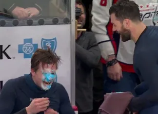 Первый гол, брат, Овечкин и пена для бритья в лицо от Уилсона. Послематчевое интервью Ильи Протаса