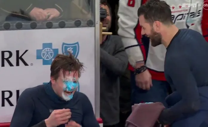 Первый гол, брат, Овечкин и пена для бритья в лицо от Уилсона. Послематчевое интервью Ильи Протаса