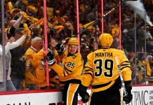 Кубок Стэнли. Второй победный матч Соловьева и его «Питтсбурга», «Вегас» в матче-триллере обыграл «Юту», Колосов остался вне заявки. Итоги 28 апреля