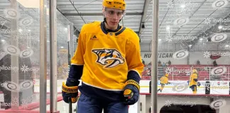 Видео: Виталий Пинчук подрался и набрал третье очко за «Нэшвилл» на Prospect Showcase