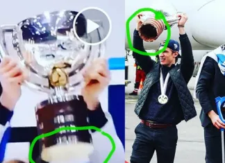 Фото: Игроки сборной Финляндии сломали кубок, который получили за победу на ЧМ-2019