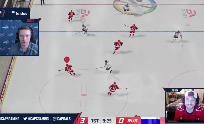 Евгений Кузнецов сыграл с профессиональным киберспортсменом в NHL20