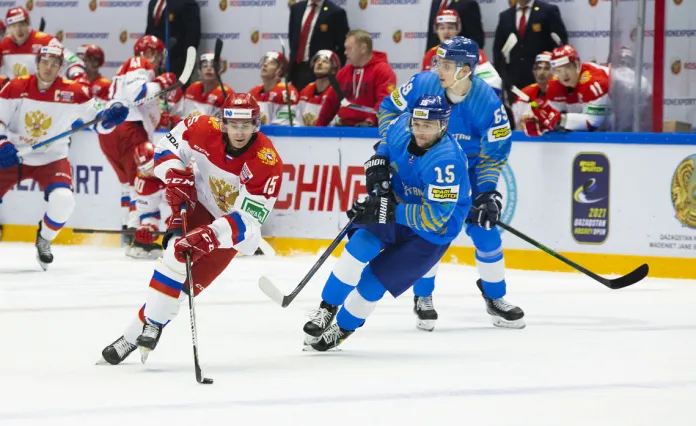 Олимпийская сборная России в овертайме одолела вторую сборную Казахстана