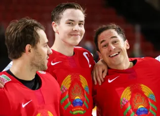 Победная раздевалка сборной Беларуси после исторической победы над Швецией