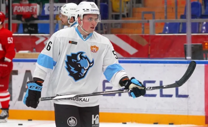 21-летний белорусский форвард забил дебютную шайбу в КХЛ