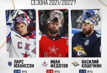 Определены три номинанта на приз «Лучшему вратарю» сезона КХЛ 2021/2022